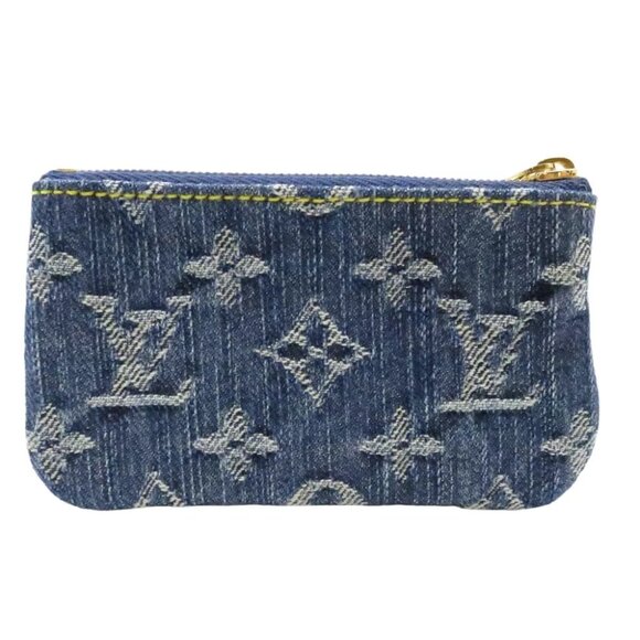 LOUIS VUITTON Pochette Cles Coin Purse M95343 Blue Denim - Picture 2 of 12